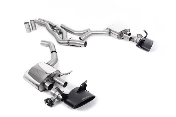 Milltek Exhaust System Cerakote Black Tips - 19+ Audi RS6 C8 4.0 V8 Bi-Turbo Performance Edition (OPF/GPF Models only) / 19+ Audi RS7 C8 4.0 V8 Bi-Turbo (OPF/GPF Models only)