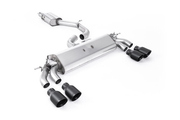 Milltek Exhaust System Cerakote Black Tips - 19-20 Audi S3 8V.2 2.0 TFSI 3-Door Quattro (GPF Models only)