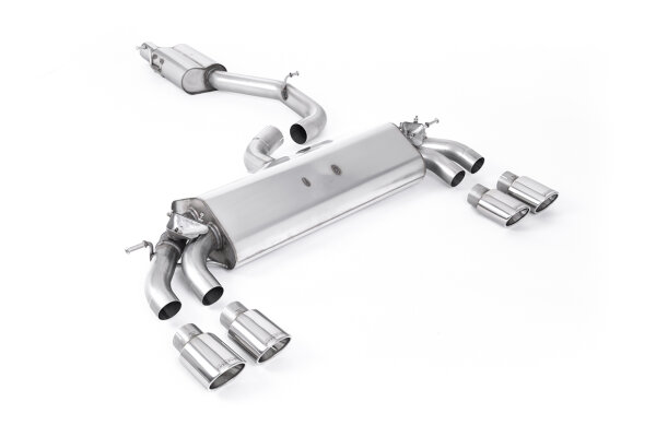 Milltek Exhaust System Polished Tips Oval - 19-20 Audi S3 8V.2 2.0 TFSI 3-Door Quattro (GPF Models only)