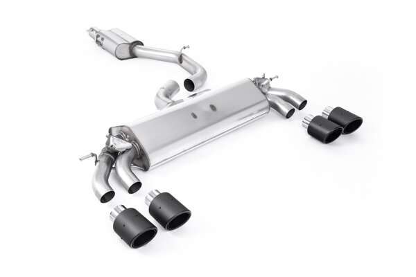 Milltek Exhaust System Carbon Tips - 19-20 Audi S3 8V.2 2.0 TFSI 3-Door Quattro (GPF Models only)