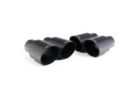 Milltek Exhaust System Cerakote Black Tips Oval - 13-18 Audi S3 8V/8V.2 2.0 TFSI 3-Door Quattro (Non-GPF Models only)