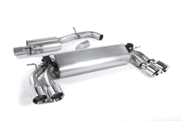 Milltek Exhaust System Polished Tips - 13-18 Audi S3 8V/8V.2 2.0 TFSI 3-Door Quattro (Non-GPF Models only)