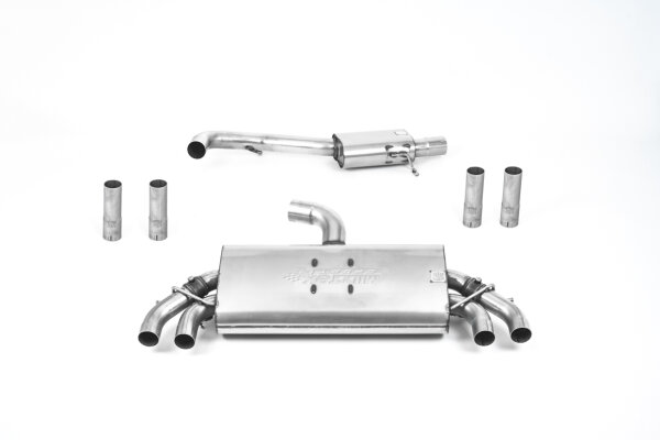 Milltek Exhaust System Cerakote Black Tips Oval - 19-20 Audi S3 8V.2 2.0 TFSI Saloon / Convertible Quattro (Non-GPF Models only)