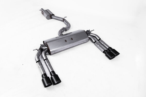 Milltek Exhaust System Cerakote Black Tips Oval - 13-18 Audi S3 8V/8V.2 2.0 TFSI Saloon / Convertible Quattro (Non-GPF Models only)