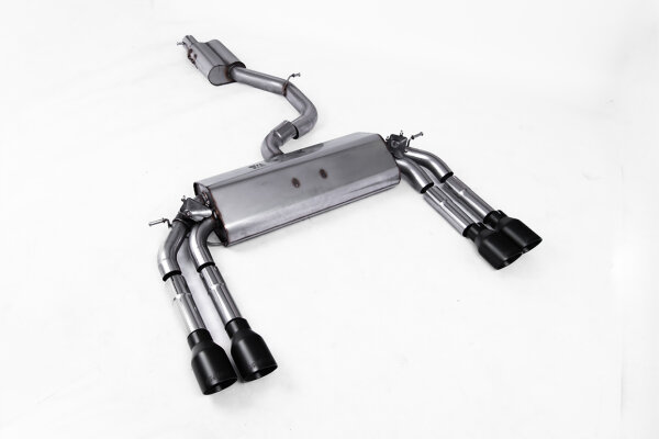 Milltek Exhaust System Cerakote Black Tips - 13-18 Audi S3 8V/8V.2 2.0 TFSI Saloon / Convertible Quattro (Non-GPF Models only)