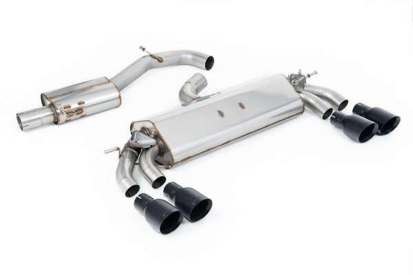 Milltek Exhaust System Cerakote Black Tips - 19-20 Audi S3 8V.2 2.0 TFSI Sportback Quattro (GPF Models only)