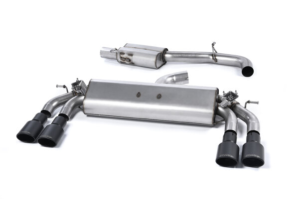 Milltek Exhaust System Cerakote Black Tips Oval - 13-18 Audi S3 8V/8V.2 2.0 TFSI Sportback Quattro (Non-GPF Models only)