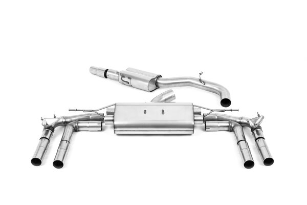 Milltek Exhaust System Polished Tips Oval - 20+ Audi S3 8Y 2.0TFSI Saloon / Sedan Quattro 310PS (OPF/GPF Models only)