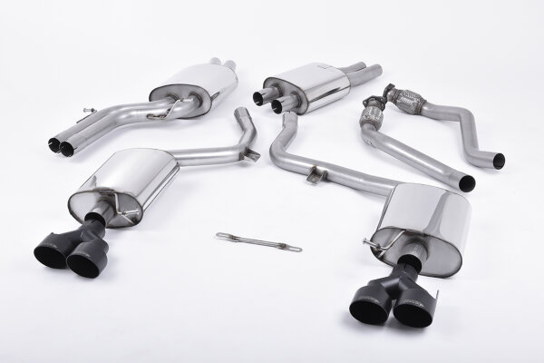 Milltek Exhaust System Cerakote Black Tips - 12-16 Audi S4 B8.5 3.0 Supercharged V6 / 12-16 Audi S5 B8.5 3.0 TFSI Sportback