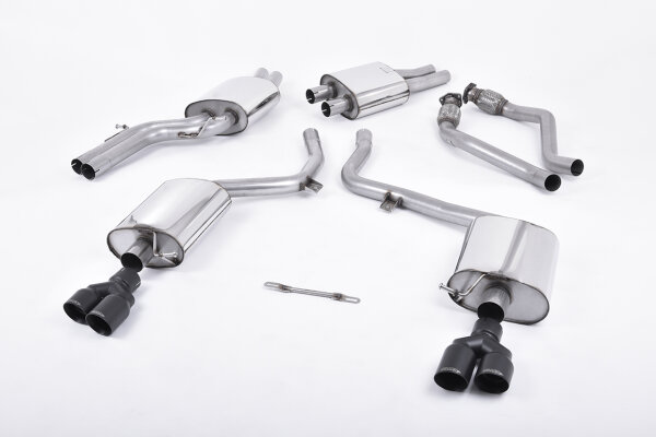 Milltek Exhaust System Cerakote Black Tips - 09-11 Audi S5 B8 3.0 TFSI Coupé / Convertible (S tronic)