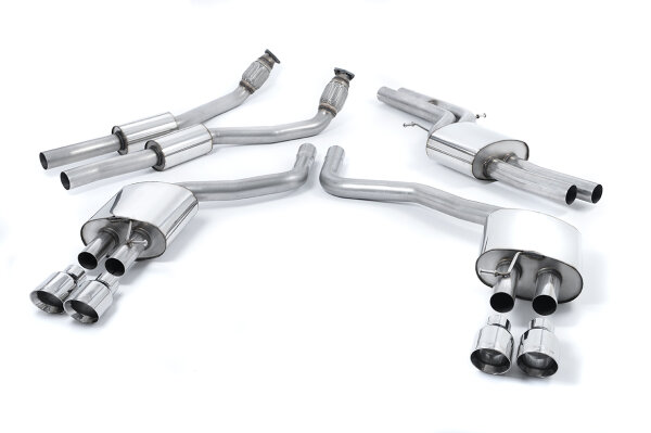 Milltek Exhaust System Polished Tips - 12-18 Audi S6 C7 4.0 TFSI Quattro / 12-18 Audi S7 4.0 TFSI Sportback Quattro S tronic