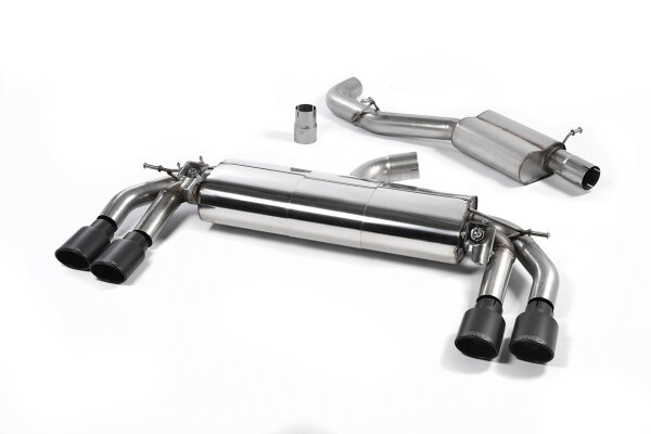 Milltek Exhaust System Cerakote Black Tips Oval - 15+ Audi TT TTS MK3 2.0 TFSI Quattro