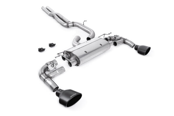 Milltek Exhaust System Cerakote Black Tips Oval - 21+ Cupra Formentor VZ5 2.5T 390PS 4Drive