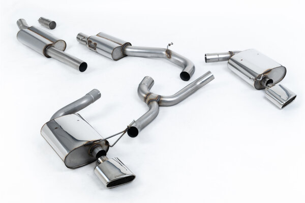 Milltek Exhaust System Polished Tips Oval - 17-18 Seat Leon ST Cupra 300 (4x4) Estate (Non-OPF/GPF Models only)