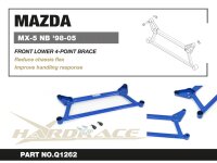 Hardrace Front Lower Bar 4-Point - 99-05 Mazda MX-5 NB