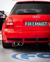 FOX Front Silencer + Final Silencer 90 mm 2x90 Type 24 - incl. Y adapter to the original downpipe - Audi RS4 B5