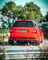 FOX Front Silencer + Final Silencer 90 mm 2x90 Type 25 - incl. Y adapter to the 76 mm downpipes - Audi RS4 B5