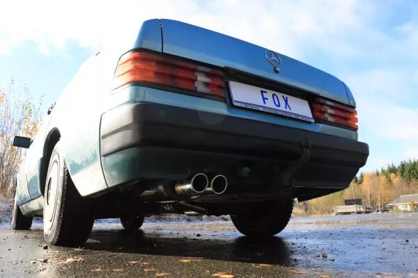 FOX Endschalldämpfer + Vorschalldämpfer 2x76 Typ 16 - Mercedes 190 W201