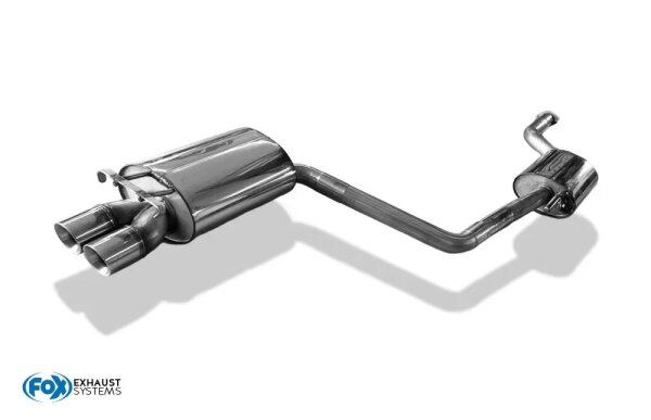 FOX Endschalldämpfer + Vorschalldämpfer 2x76 Typ 25 - Mercedes 190 W201