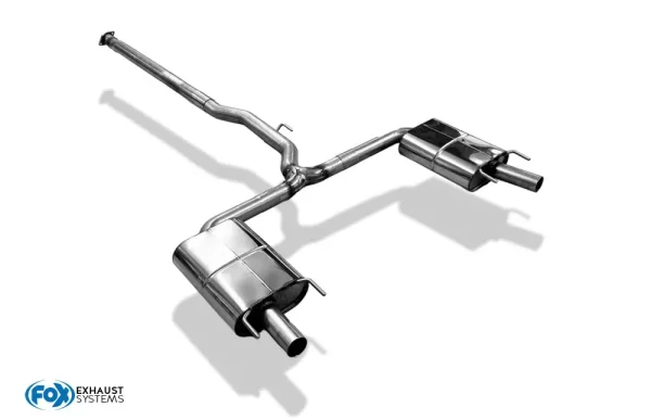 FOX Final Silencer + Front Silencer Replacement Pipe - Output of the tailpipes in original outputs - Opel Insignia A OPC Hatchback/Notchback