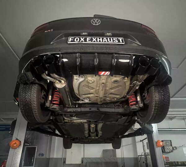 FOX Endschalldämpfer 2x100 Typ 25 schwarz emailliert - 17+ VW Polo GTI AW1