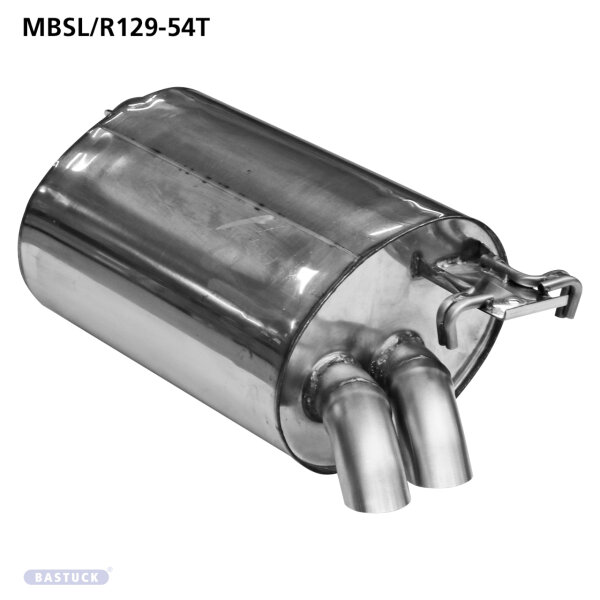 Bastuck Rear silencer with double tailpipe 2x Ø 54 mm - Mercedes SL (R129)