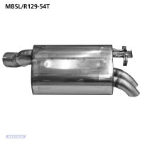 Bastuck Rear silencer with double tailpipe 2x Ø 54 mm - Mercedes SL (R129)