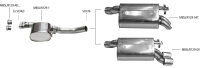 Bastuck Rear silencer with double tailpipe 2x Ø 54 mm - Mercedes SL (R129)