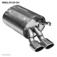 Bastuck Rear silencer with double tailpipe oval 2x 105 x...