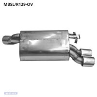 Bastuck Rear silencer with double tailpipe oval 2x 105 x 75 mm - Mercedes SL (R129)