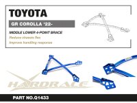 Hardrace Middle Lower Bar 4-Point - 22+ Toyota Corolla GR...