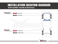 Hardrace Strebe vorn unten 4-Punkt - 23+ Lexus LM / 23+ Toyota Alphard/Vellfire