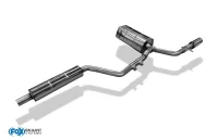 FOX Front Silencer + Final Silencer - 1x90 Typ 25 - Audi A2 1.4 42L Tank