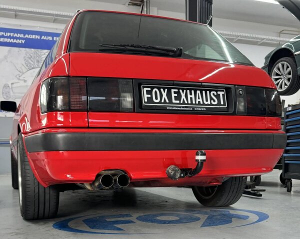 FOX Front Silencer + Final Silencer 2x70 Typ 10 - Audi 80 Typ B4 Quattro