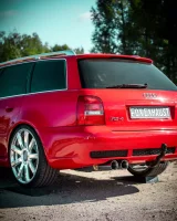 FOX Front Silencer + Final Silencer 90 mm 2x90 Type 25 - incl. Y adapter to the original downpipe - Audi RS4 B5