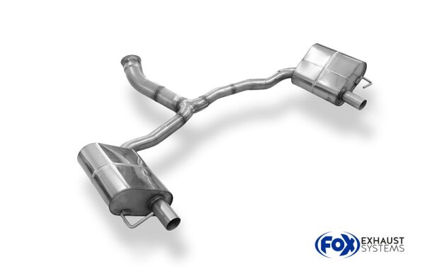 FOX Final Silencer with Tailpipetulpen - 19+ Mercedes C-Class 205 Limousine/T-Model/Convertible/Coupe
