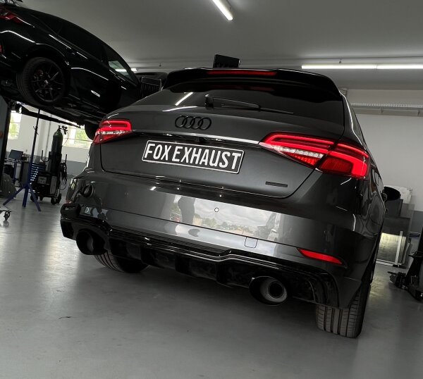 FOX Front and Final Silencer black 2x160x130 Typ 38 - 19+ Audi A3 8V Sportback Quattro
