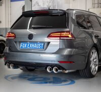 FOX Endschalldämpfer 2x100 Typ 28 - 17-19 VW Golf 7 Variant R 4Motion
