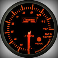 Prosport Racing Premium Series exhaust temperature 52 mm, orange-white, Smoked