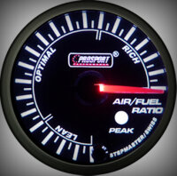 Prosport Racing Premium Series air/fuel ratio 60 mm, orange-white, Smoked