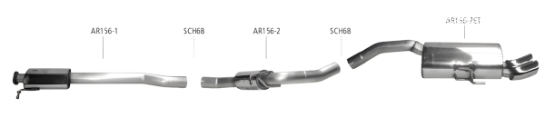 Bastuck Exhaust System - Alfa Romeo 156