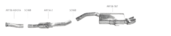 Bastuck Komplettanlage - Alfa Romeo 156 GTA