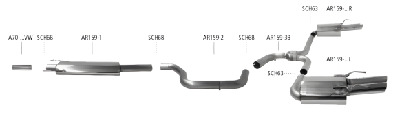 Bastuck Exhaust System - Alfa Romeo Brera 2WD