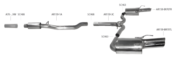 Bastuck Exhaust System - Alfa Romeo Brera 4WD
