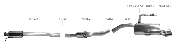 Bastuck Exhaust System - Alfa Romeo GT
