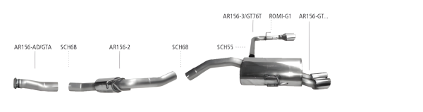 Bastuck Exhaust System - Alfa Romeo GT 3.2