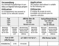 Bastuck Komplettanlage - Alfa Romeo Spider 4WD