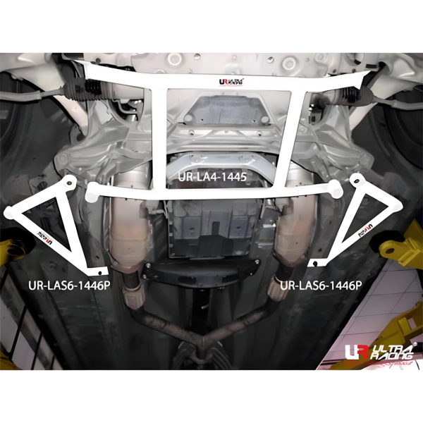 Ultra Racing Front Lower Bar 4-Point - 09-13 Infiniti G37 3.7 (2WD) / 13+ Infiniti Q50 3.5 (2WD) (Hybrid) / 09+ Nissan Fairlady (370Z) (Z34) 3.7 (2WD)