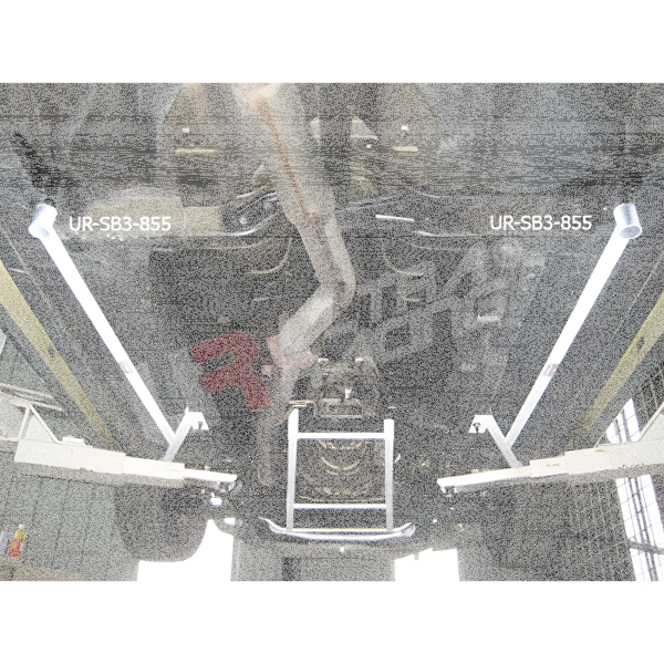 Ultra Racing Side Lower Bars 2x 3-Point - 93-98 Nissan Silvia (S14) 2.0T (2WD)