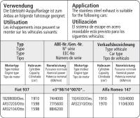 Bastuck Exhaust System - Alfa Romeo 147